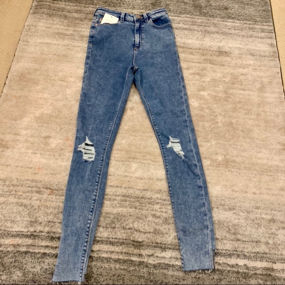 ASOS High Waist Skinny Jeans in Sinclair 80s style - Picture 3 of 5